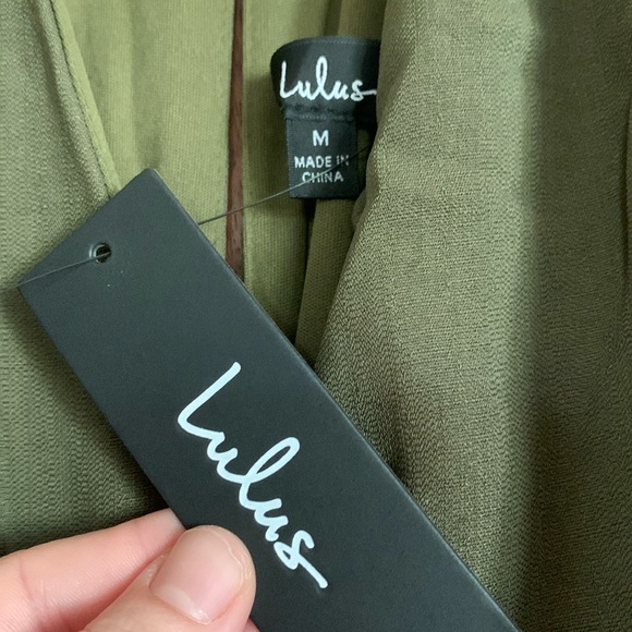 Lulus Green Jumpsuit w/pockets - Picture 6 of 10
